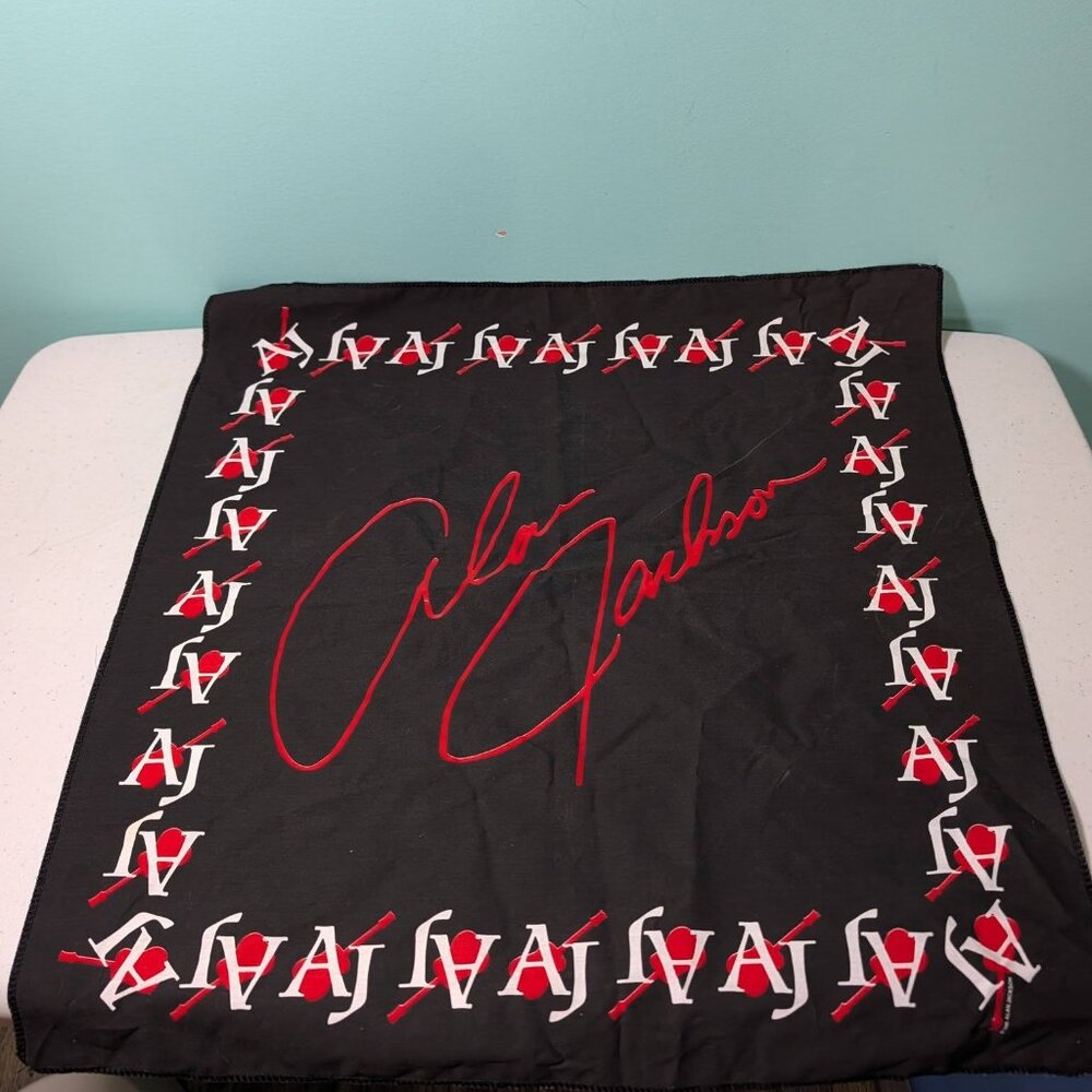 Alan‎ Jackson Vintage 1996 Bandanna Black Red & White